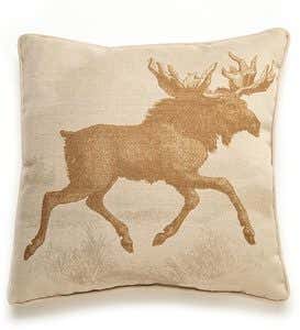 Lava Animal Print Barkcloth Corded Decorative Pillow