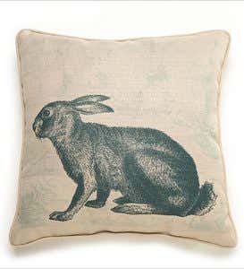 Lava Animal Print Barkcloth Corded Decorative Pillow