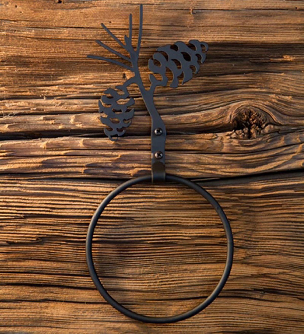 USA-Made Wrought Iron Decorative Towel Ring