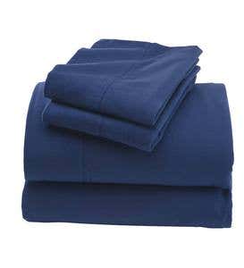 Queen Signature Flannel Hemstitch Sheet Set