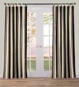 84"L Thermalogic™ Wide Stripe Tab-Top Insulated Curtains - Khaki