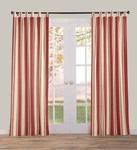 84"L Thermalogic™ Wide Stripe Tab-Top Insulated Curtains - Khaki