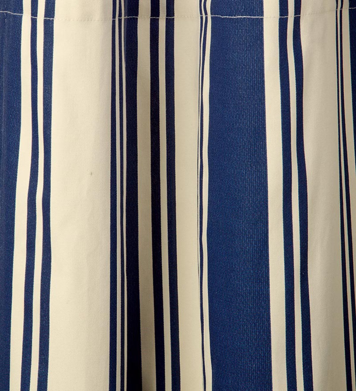 54”L Wide Stripe Grommet-Top Insulated Curtains - Navy