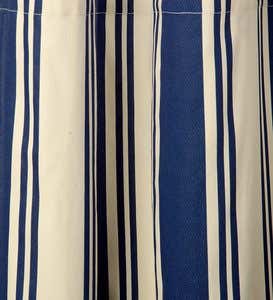 54”L Wide Stripe Grommet-Top Insulated Curtains - Navy