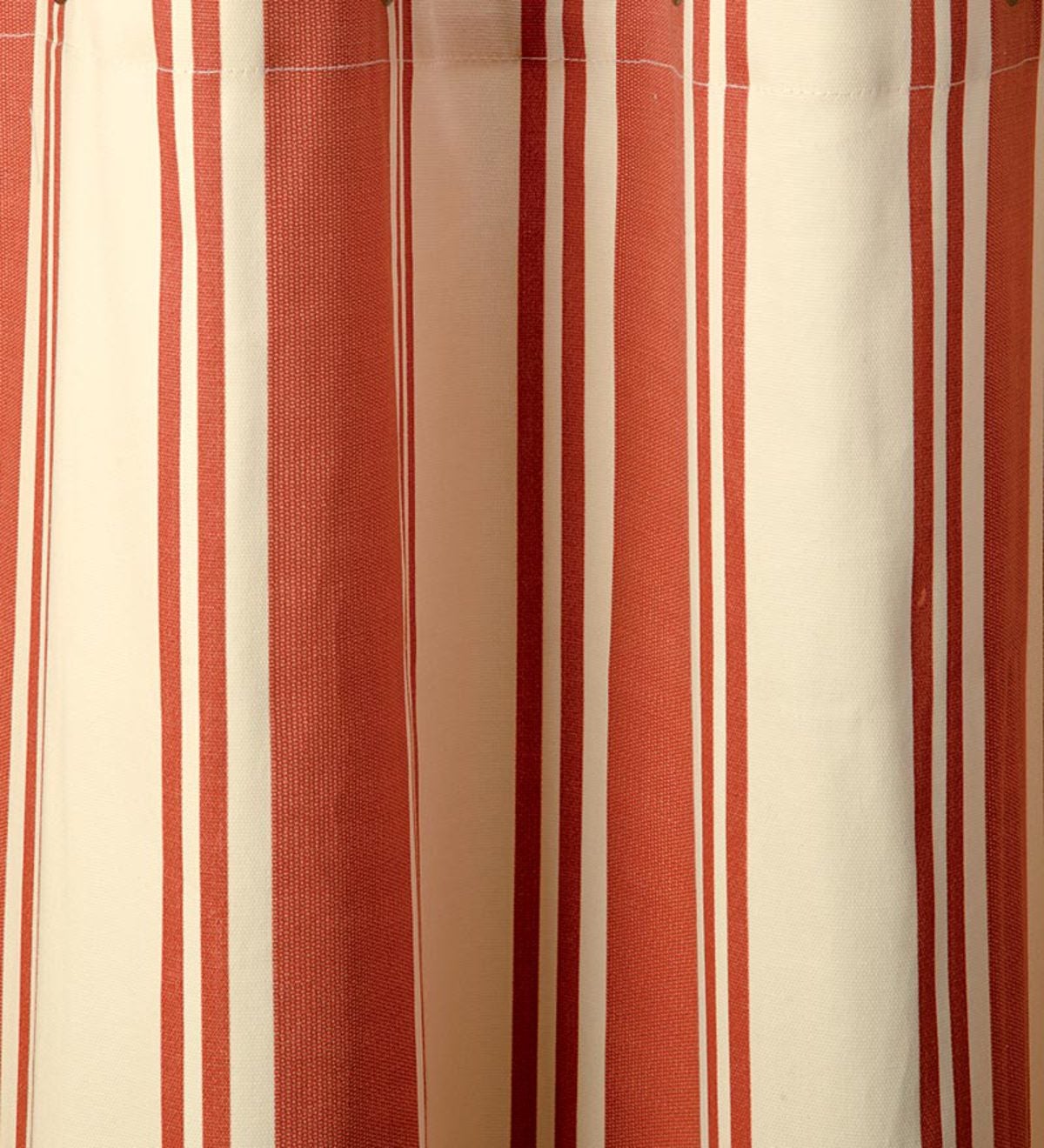 84”L Thermalogic™ Wide Stripe Grommet-Top Insulated Curtains - Terra Cotta