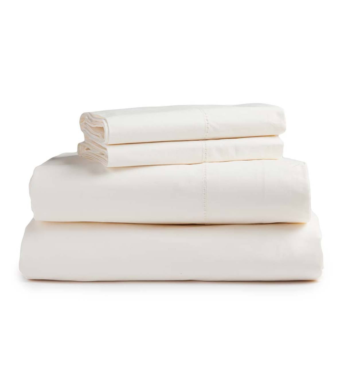 Queen Signature Cotton Percale Sheet Set - Ivory