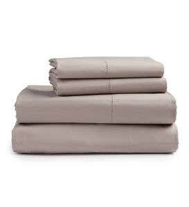 Queen Signature Cotton Percale Sheet Set - Light Taupe