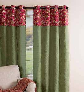 Insulating Window Quilt Valance with Grommets