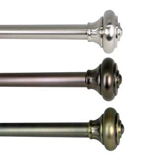 Lexington Adjustable Curtain Rod Collection with Royale Finial