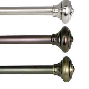 Lexington Adjustable Curtain Rod Collection with Royale Finial
