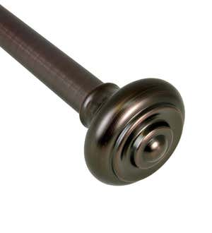 Lexington Adjustable Curtain Rod Collection with Royale Finial