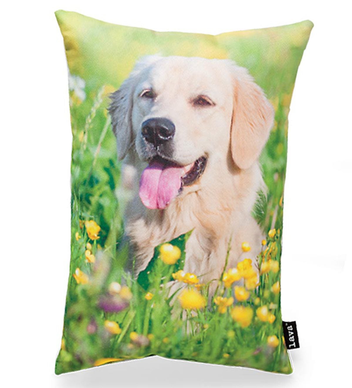 Photo-Printed Golden Retriever Puppy Pillow