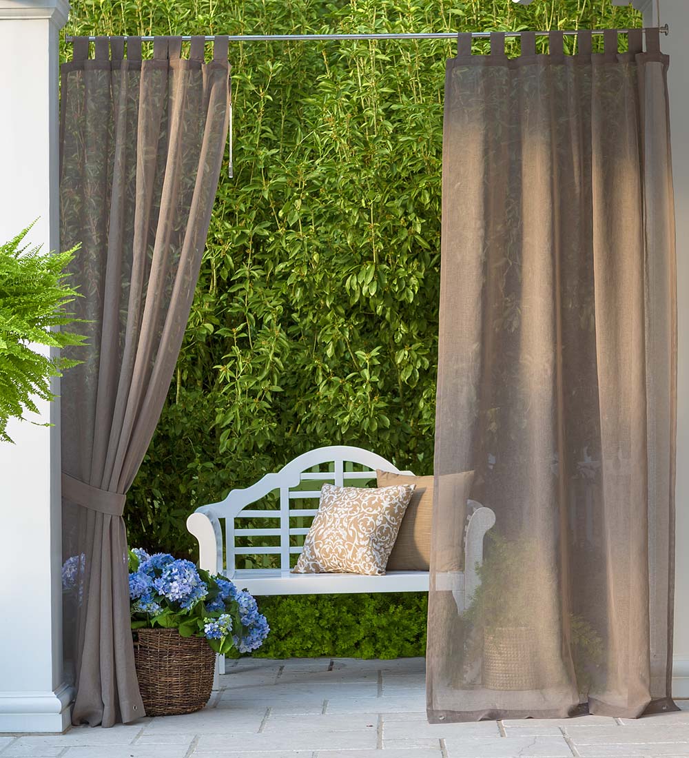 SunSpun Tab Top Outdoor Curtain, 54"W x 108"L