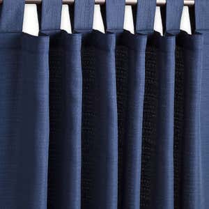 Grasscloth Outdoor Curtain Panel with Tab Top, 54"W x 96"L