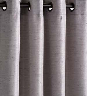 Grasscloth Outdoor Curtain Panel with Grommet Top