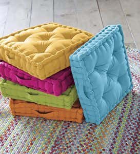 Colorful Tufted Floor Cushion