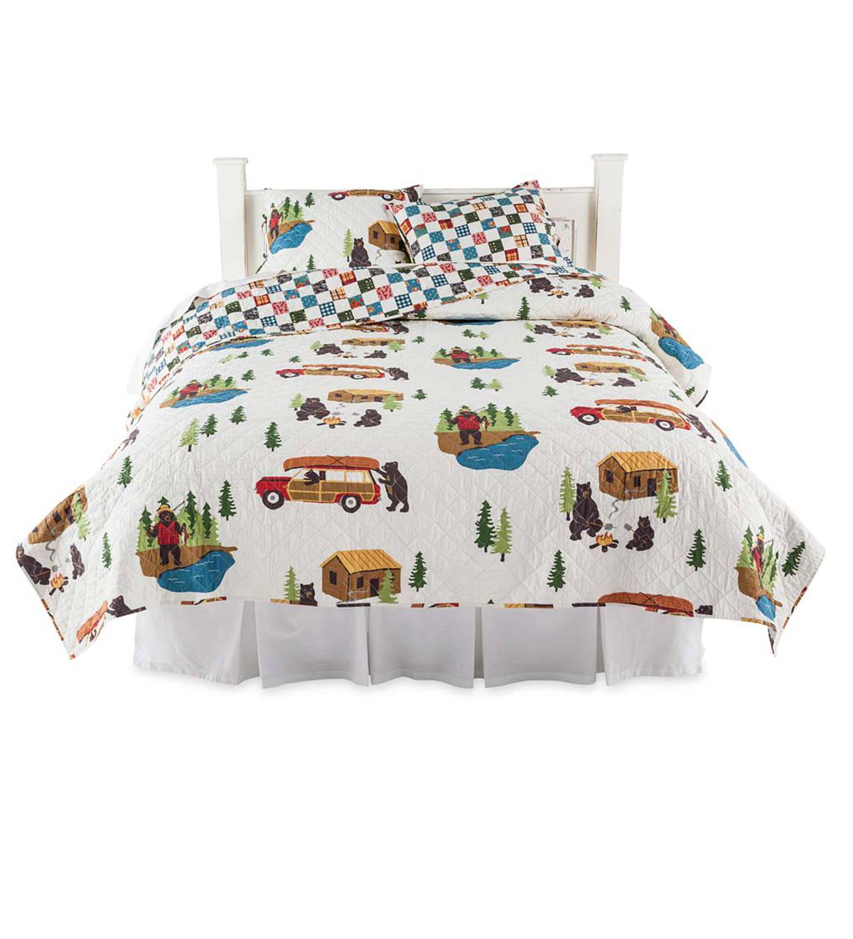 Reversible Big Bear Lake Quilt Set, Full/Queen