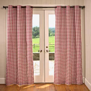Thermalogic™ Check Grommet-Top Curtain Pair, 84"L
