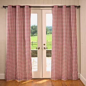 Thermalogic™ Check Grommet-Top Double-Wide Curtain Pair, 84"L