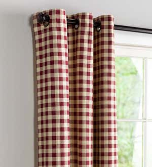 Thermalogic™ Check Grommet-Top Double-Wide Curtain Pair, 84"L