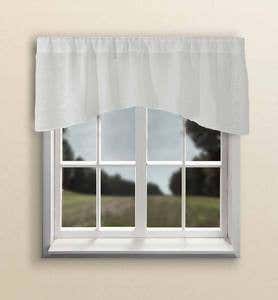 Sheer Linen Crescent Valance with Rod Pocket