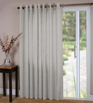 Lined Sheer Linen Panel with Grommets, 52"W x 84"L
