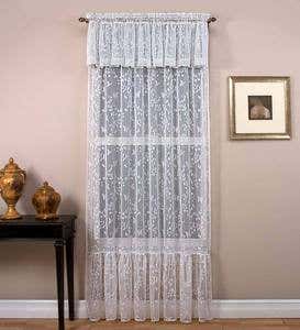 Ruffled Butterfly Garden Sheer Curtains, 84"L - White