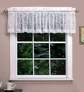 Butterfly Garden Sheer Curtain Pairs, 54"L - White