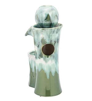 Ceramic Green Globe Water Fountain