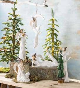 Angel with Christmas Tree Indoor/Outdoor Holiday Sculpture