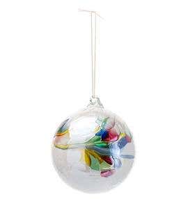 Individually Hand-Blown Glass Globe Holiday Ornament