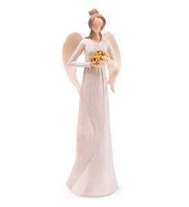 Angel With Hands Full of Golden Stars Indoor/Outdoor Statue