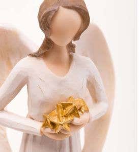 Angel With Hands Full of Golden Stars Indoor/Outdoor Statue