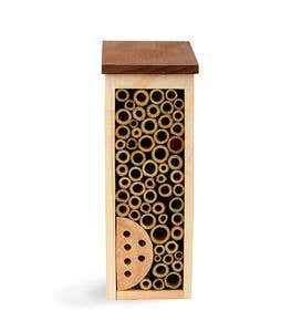 Wood And Bamboo High Rise Bee Habitat