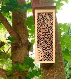 Wood And Bamboo High Rise Bee Habitat