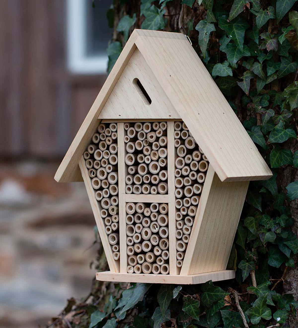 Wood And Bamboo Swiss Alps Bee Habitat