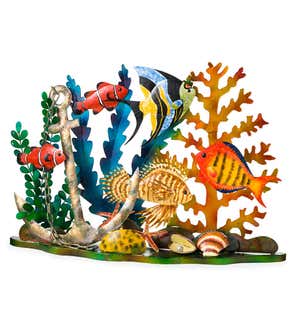 Handcrafted Colorful Metal Ocean Floor Diorama