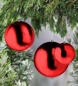 Oversized Shatterproof Christmas Ball Ornaments, Set of 3