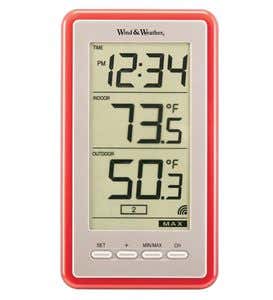 Large-Digit Indoor/Outdoor Color Spot Thermometer and Clock