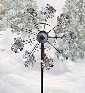 Solar Snowflake Wind Spinner