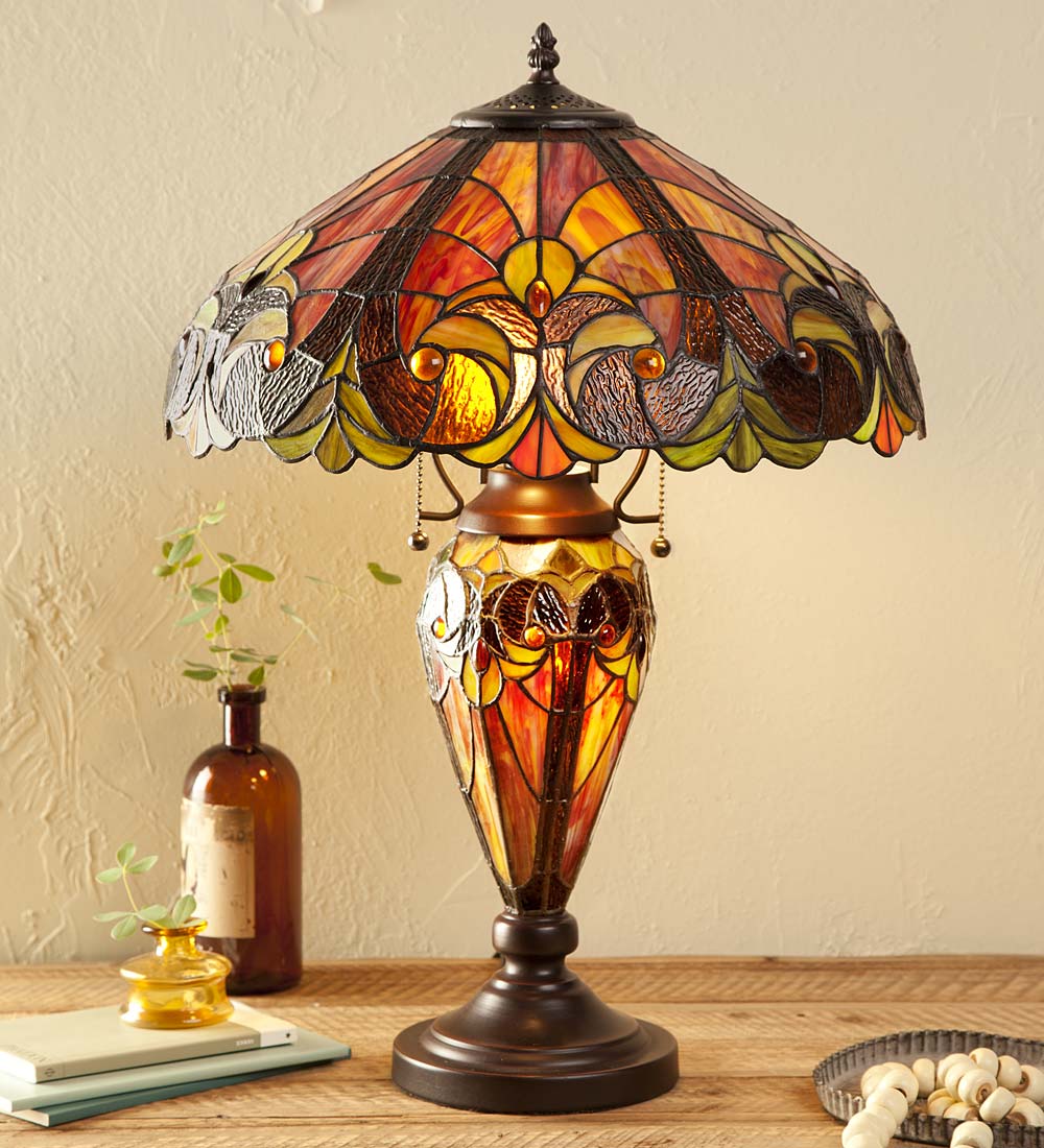 Tiffany Style Stained Glass Table Lamp