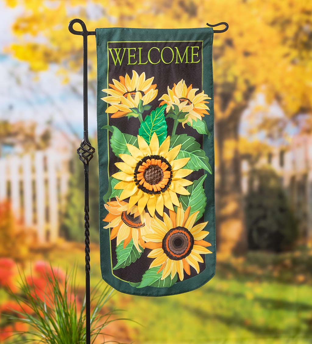 Sunflower Welcome Pennant Flag