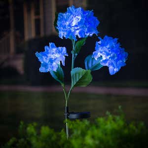 Hydrangea Solar Garden Stake