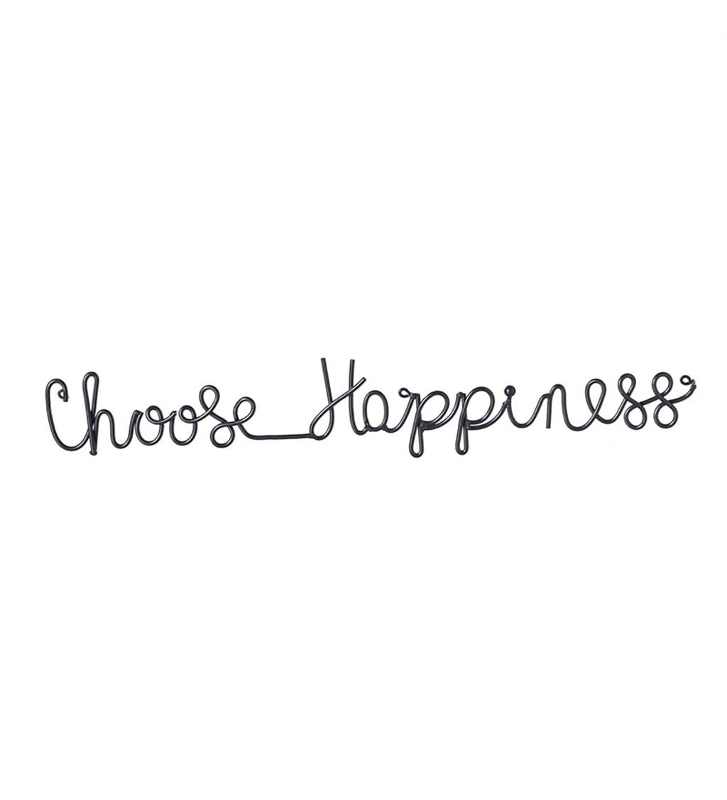 Choose Happiness Metal 3D Wall Art