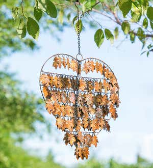 Heart-Shaped Oak Leaf Wind Chime