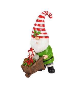Holiday Gnomes Garden Statuary, Set of 3