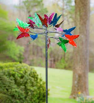 Colorful Butterfly Metal Wind Spinner