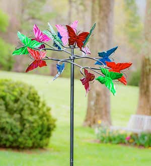Colorful Butterfly Metal Wind Spinner