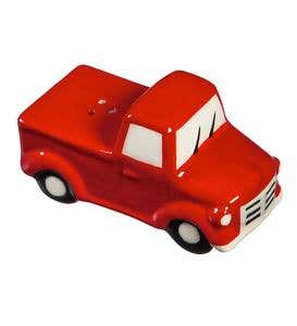 Truck and Tree Stackable Salt and Pepper Shaker Set