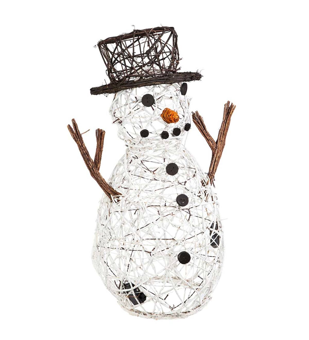 Lighted Indoor/Outdoor Snowman Vine Statuary